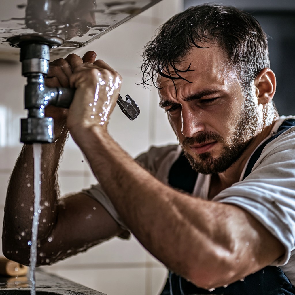 StockCake Plumber fixing sink 1735677322